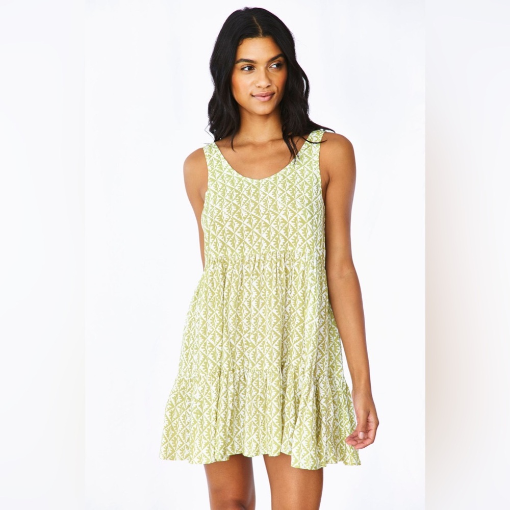 NWT Citrine PLAYA DRESS // OLIVE REFLECTIONS size Small
